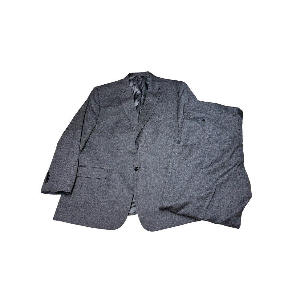 Jos. A. Bank Signature Collection Mens Grey Herringbone 2Pc Wool Suit 50R 44X30